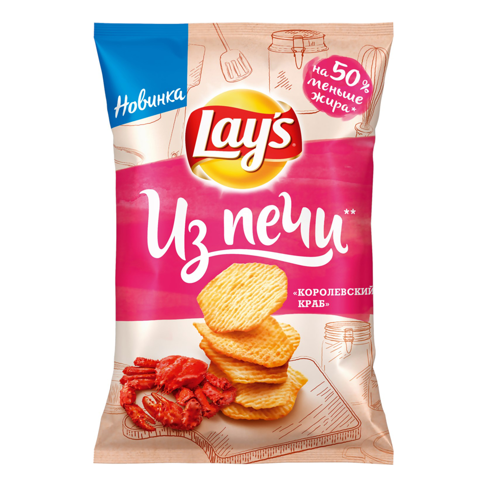 

Чипсы Lays Из печи Королевский краб 85г