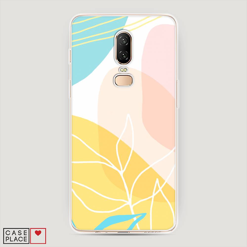 

Чехол Awog на OnePlus 6 / ВанПлас 6 "Летнее настроение", Желтый;голубой;розовый, 150550-10