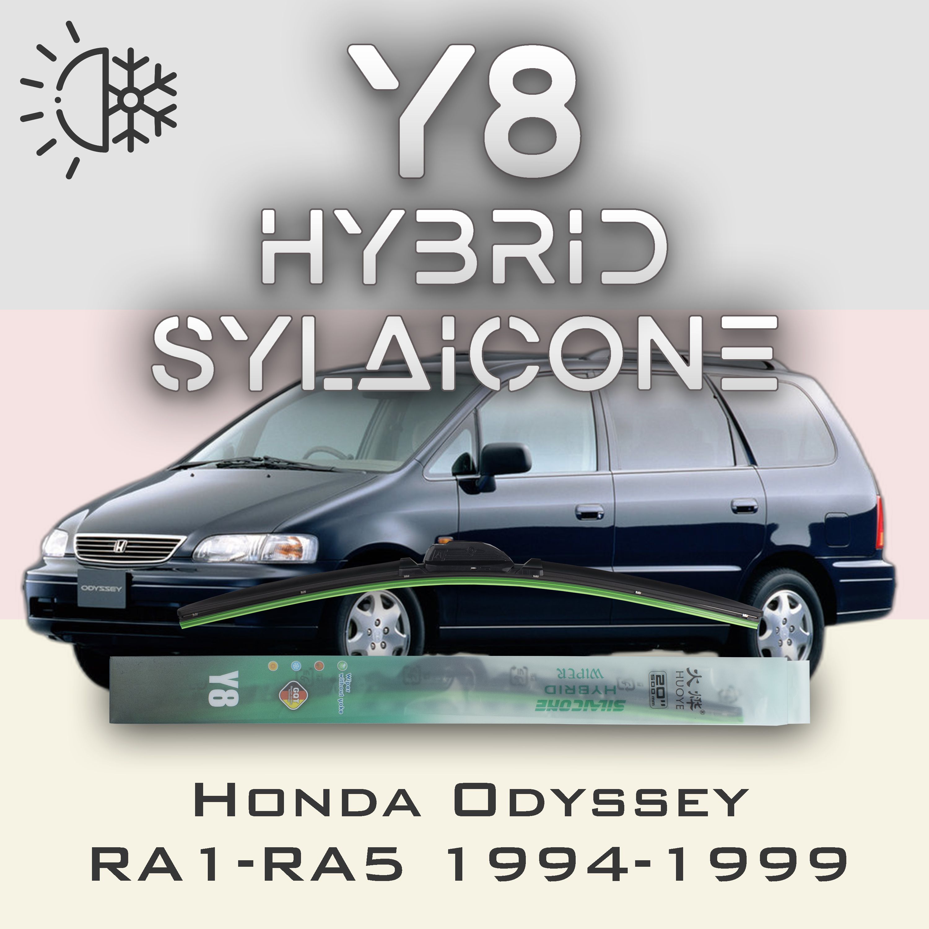 

Комплект щеток стеклоочистителя HUOYE Y8-Honda Odyssey RA1-RA5 1994-1999, Y8