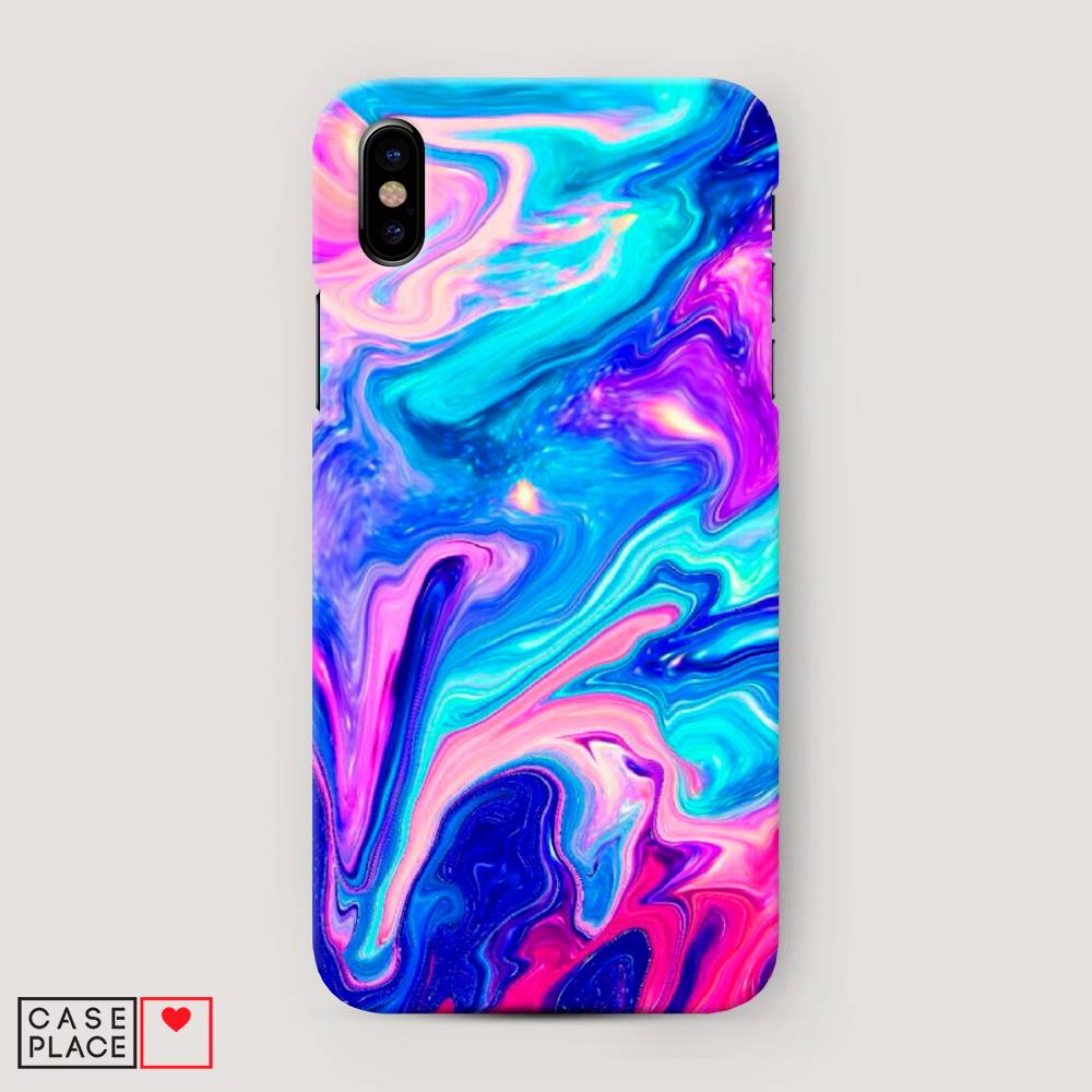

Пластиковый чехол "Потеки краски" на Apple iPhone XS Max (10S Max), 11920-7