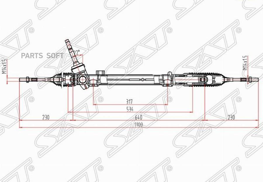 

Рейка Рулевая Nissan X-Trail/Qashqai 14- Lhd Sat арт. ST-48001-4BA0A