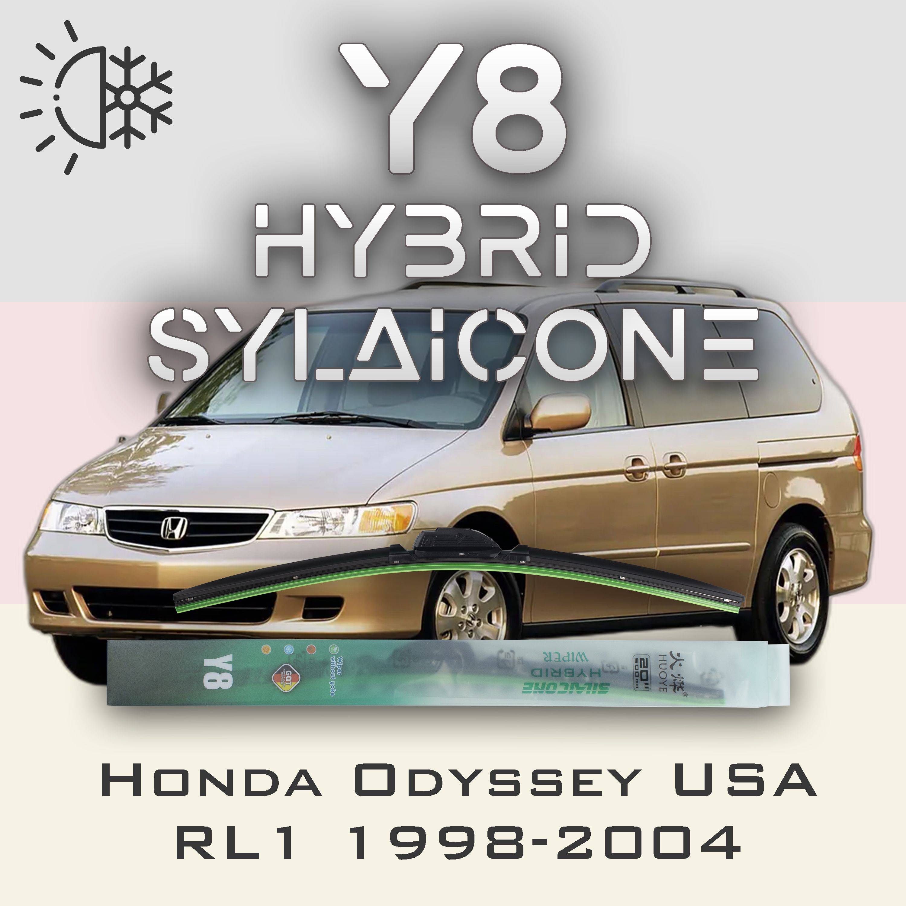 

Комплект щеток стеклоочистителя HUOYE Y8-Honda Odyssey USA RL1 1998-2004, Y8