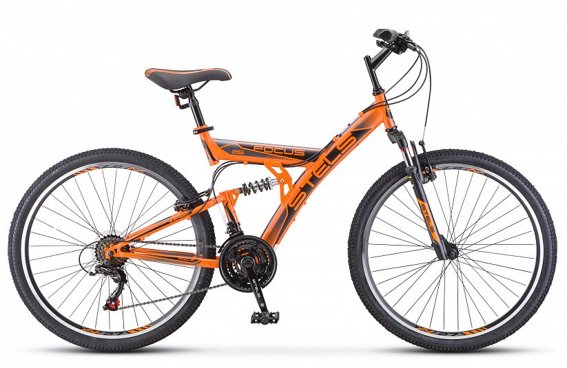 фото Велосипед stels focus v 26 18-sp v030 2018 18" orange/black