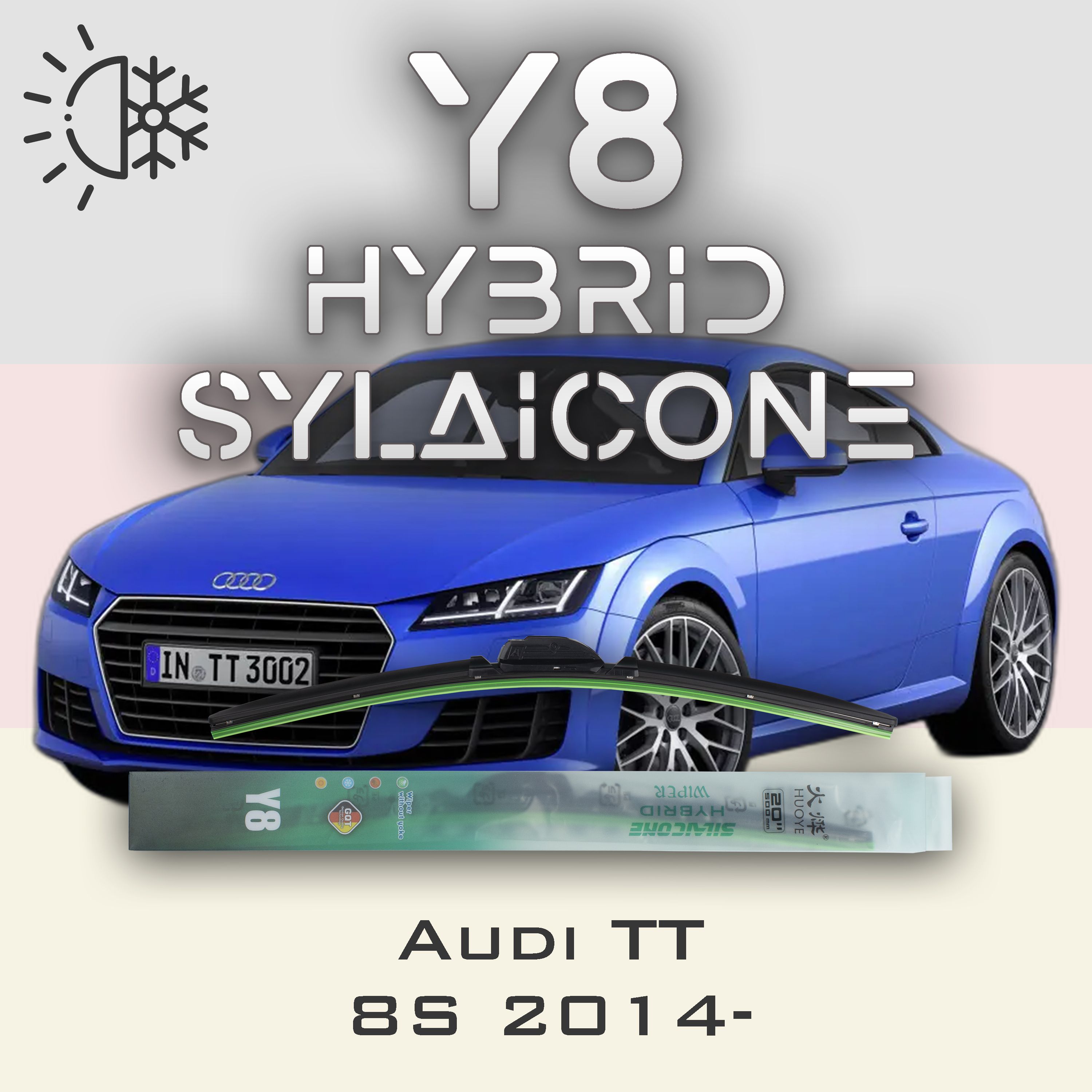 

Комплект щеток стеклоочистителя HUOYE Y8-Audi TT 8S 2014-, Y8