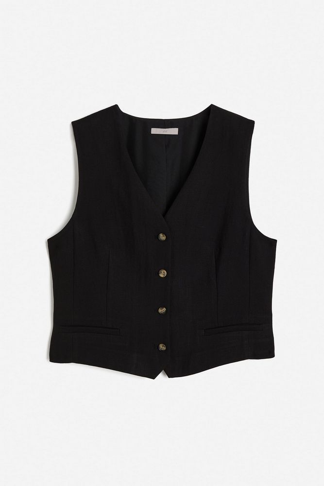 

Жилет женский H&M 1225537 черный 36 EU, 1225537