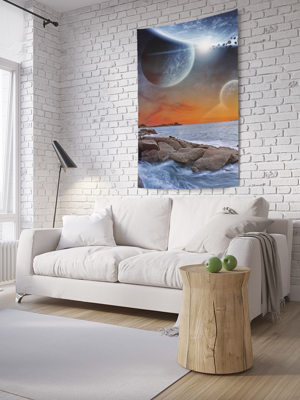 

Вертикальное фотопанно на стену JoyArty Космические аномалии у реки 100x150 см, Космические аномалии у реки