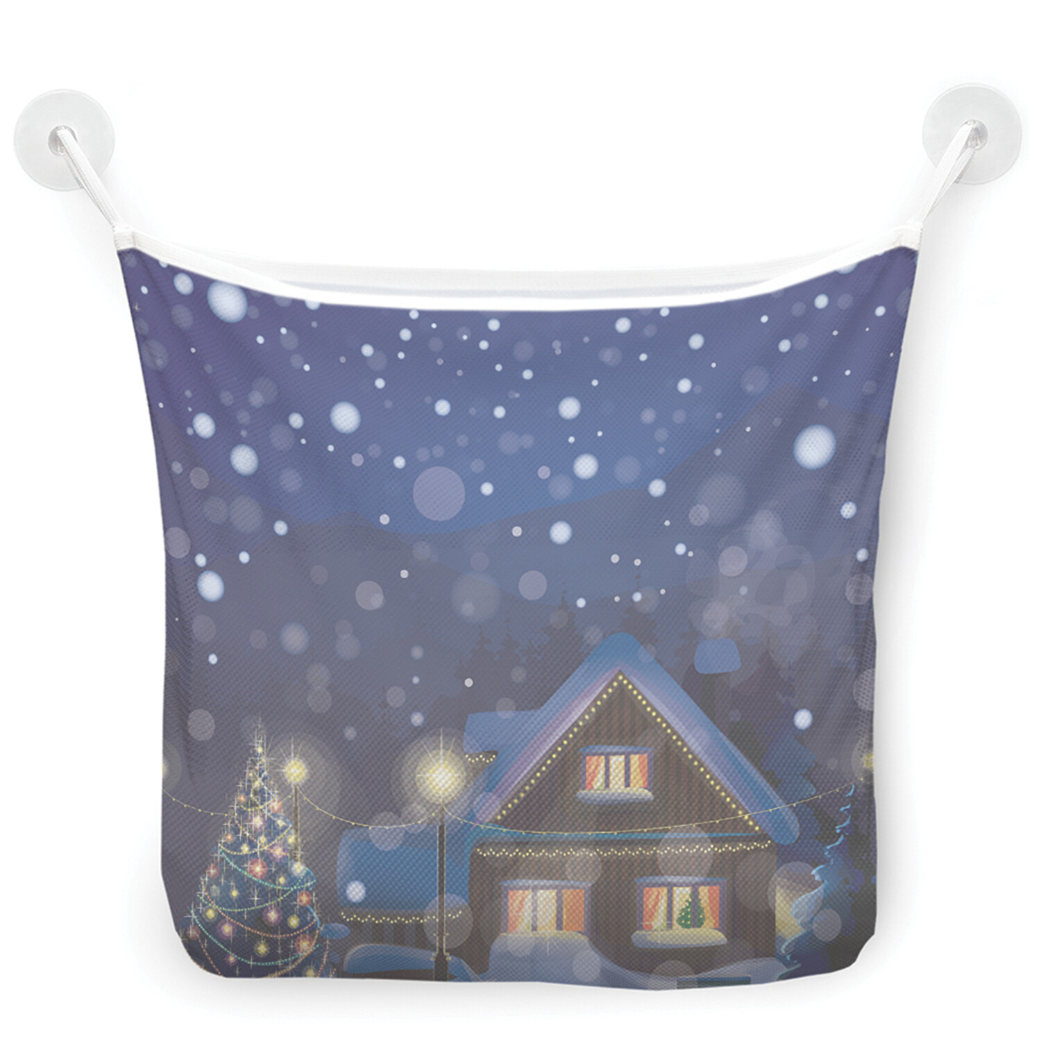 

Сетка для игрушек в ванну JoyArty "Новогодняя сказка" органайзер на присосках 39x33 см, Синий, Новогодняя сказка