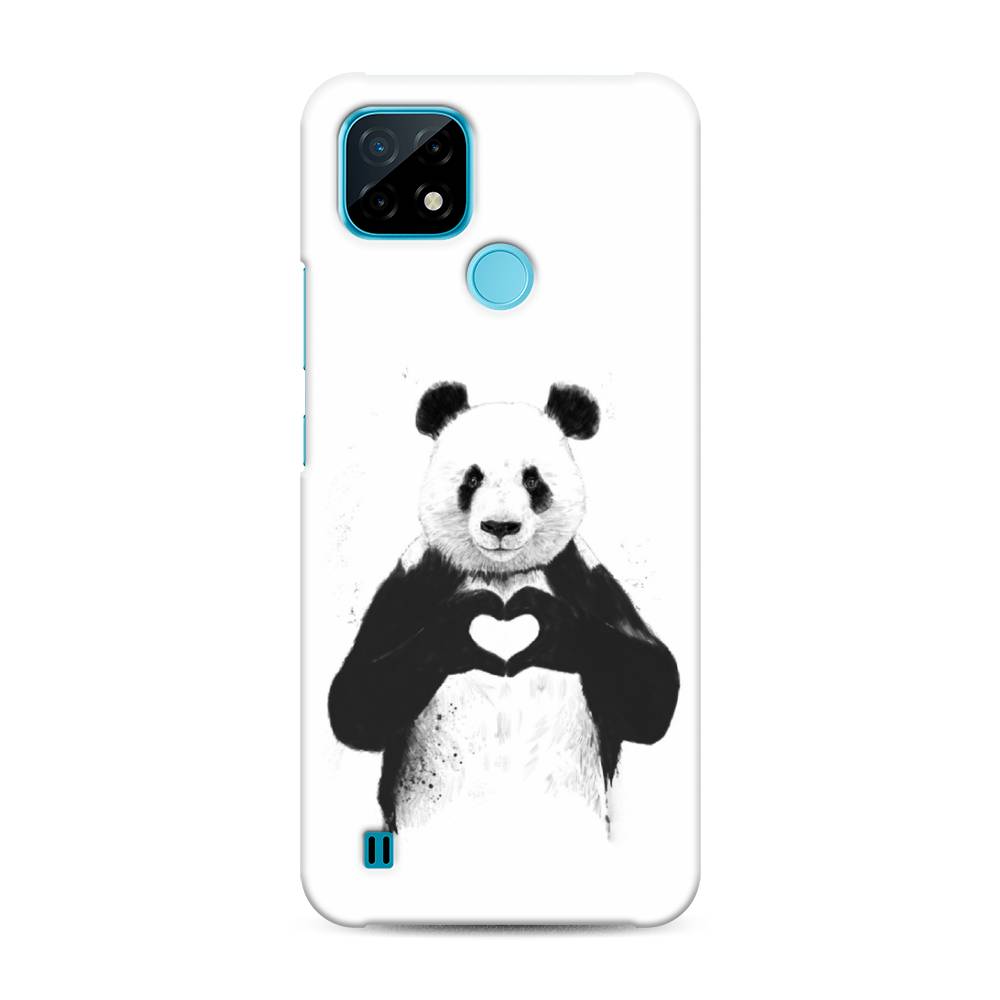 

Пластиковый чехол "Панда love" на Realme C21, 254920-7