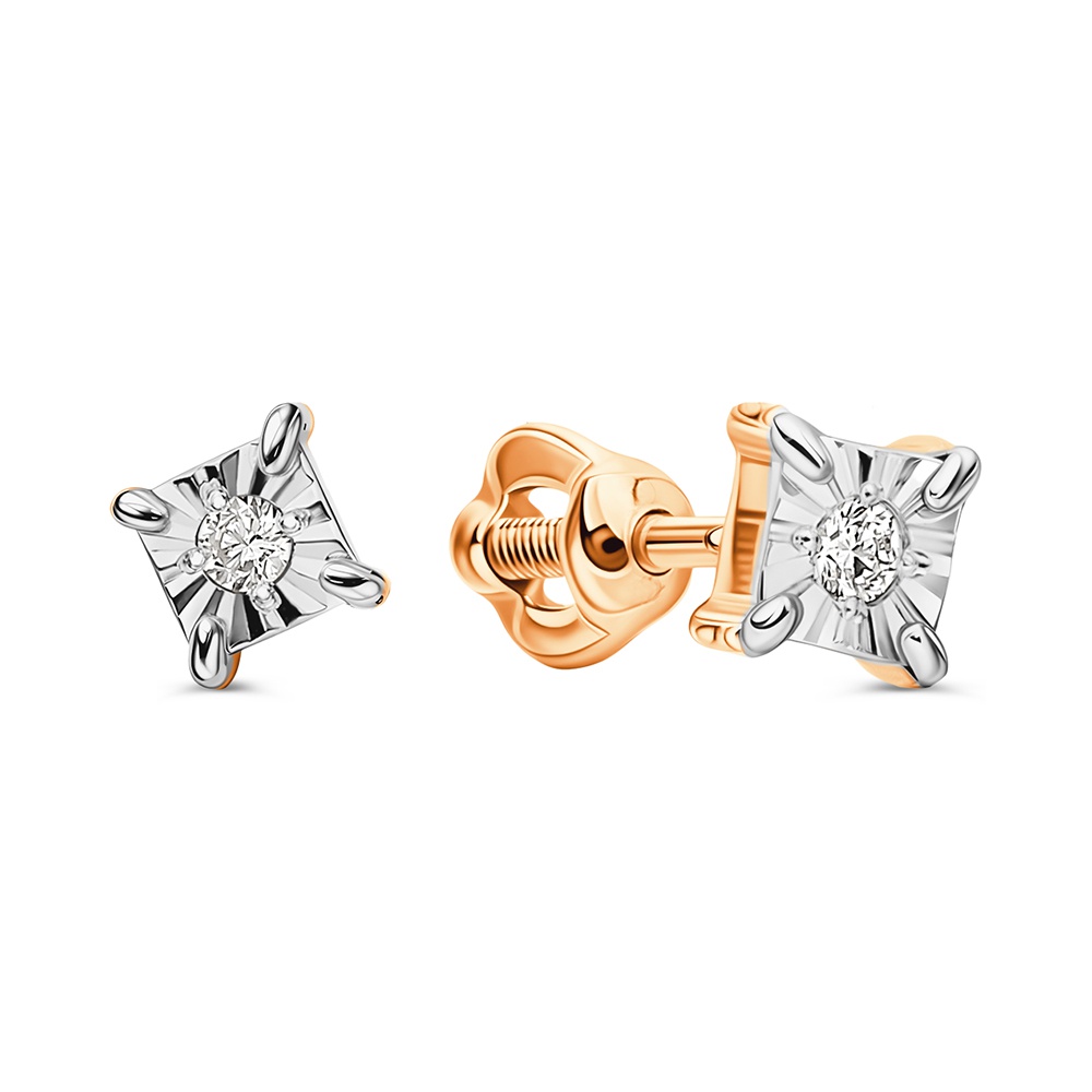 

Серьги из золота 585Gold 102009634, бриллиант, 102009634