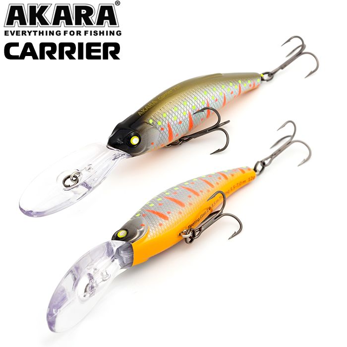 

Воблер Akara Carrier 75F 12 гр 3/7 oz 2,9 in A110, Разноцветный, Carrier