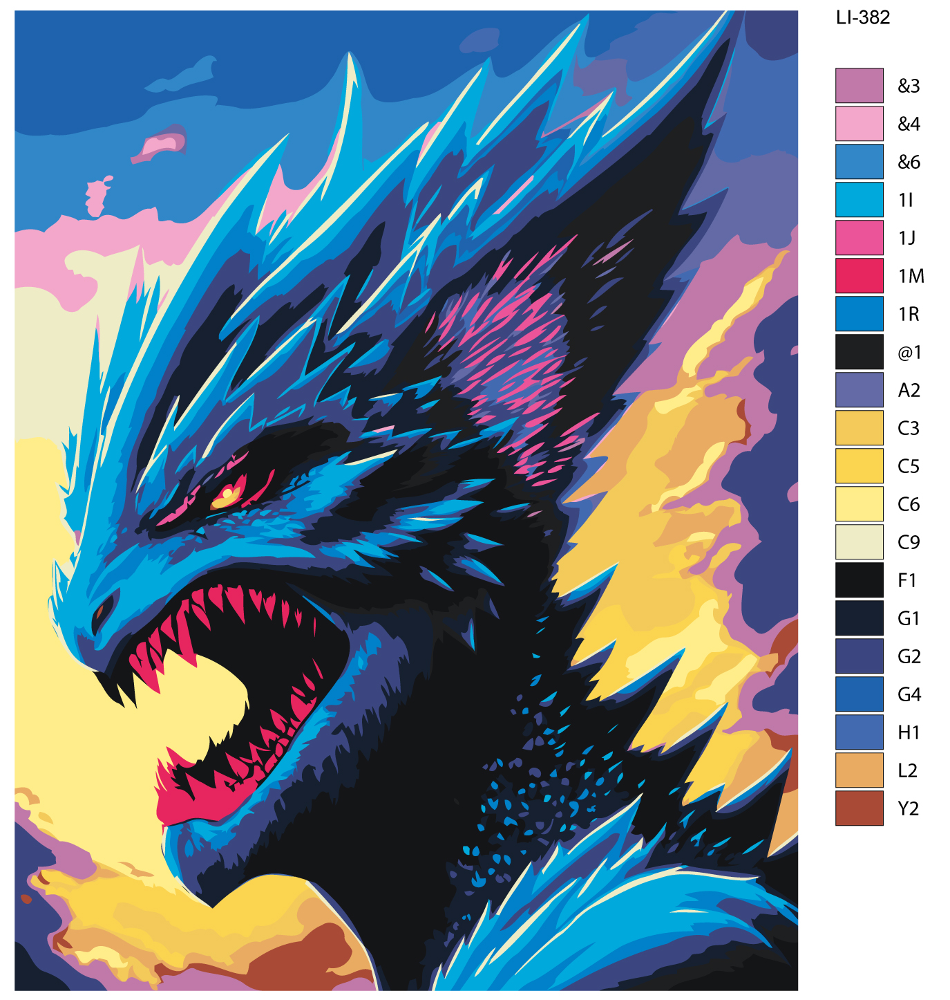 

Картина по номерам Живопись по номерам Синий дракон 48х60 см, Синий дракон