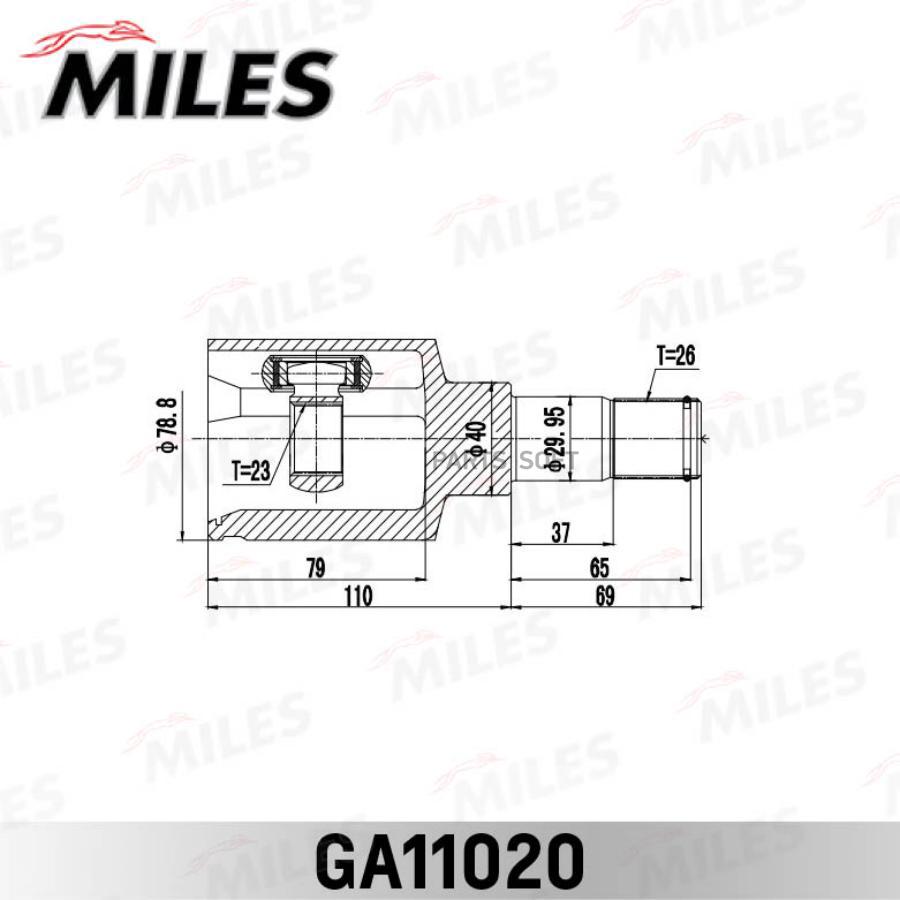 

Шрус Внутренний Левый Ford Focus Ii Cb4 08-11 Ga11020 Miles арт. GA11020