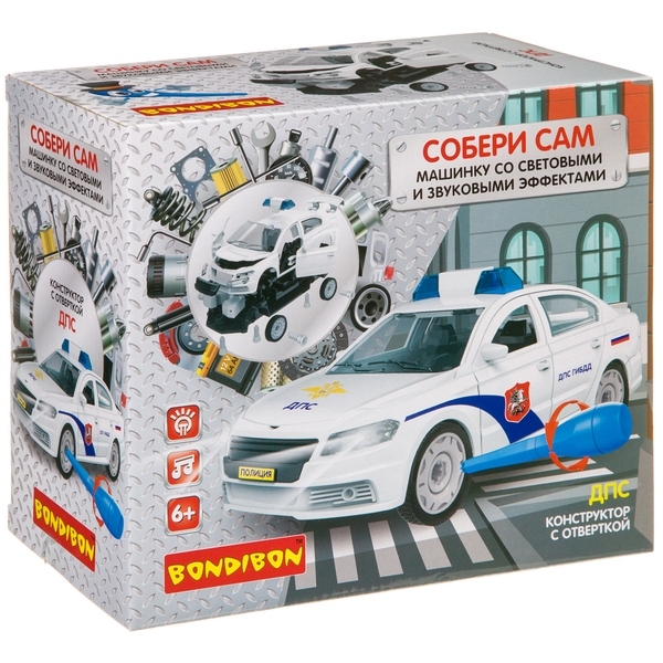 

Конструктор с отверткой Bondibon, Собирай и Играй ДПС, 37 дет., BOX 24x12x21