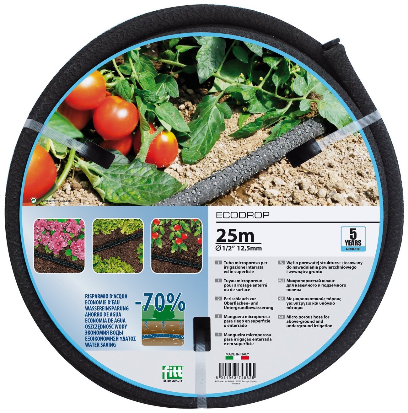 

Шланг для полива Aquapulse Ecodrop 1/2 25 м, Черный