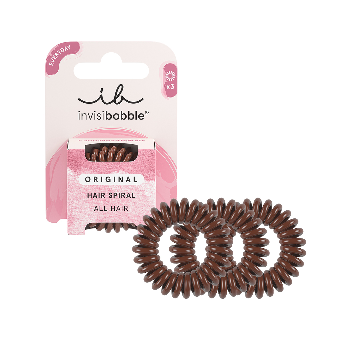 

Резинка унисекс invisibobble ORIGINAL коричневая, 3 шт, Коричневый, ORIGINAL