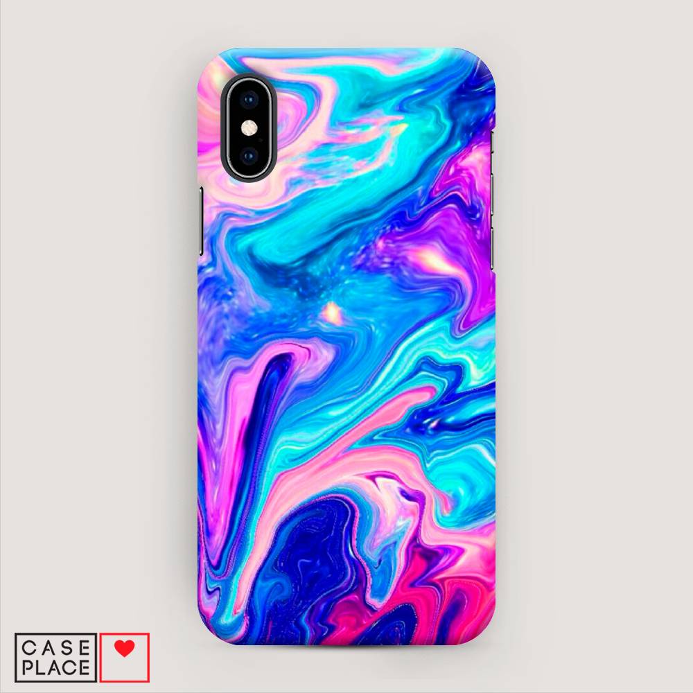 

Пластиковый чехол "Потеки краски" на Apple iPhone X (10), 11020-7
