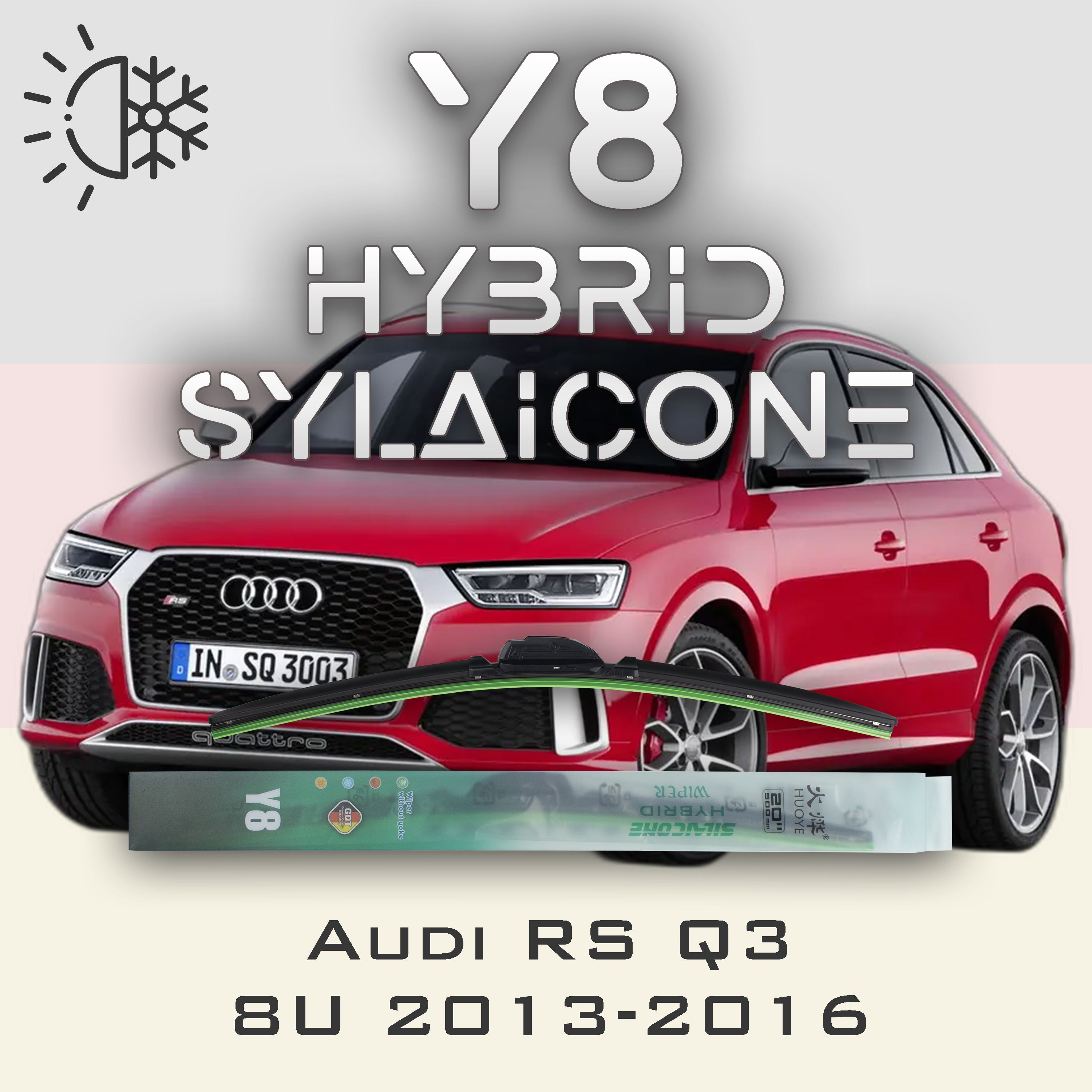 

Комплект щеток стеклоочистителя HUOYE Y8-Audi RS Q3 8U 2013-2016, Y8