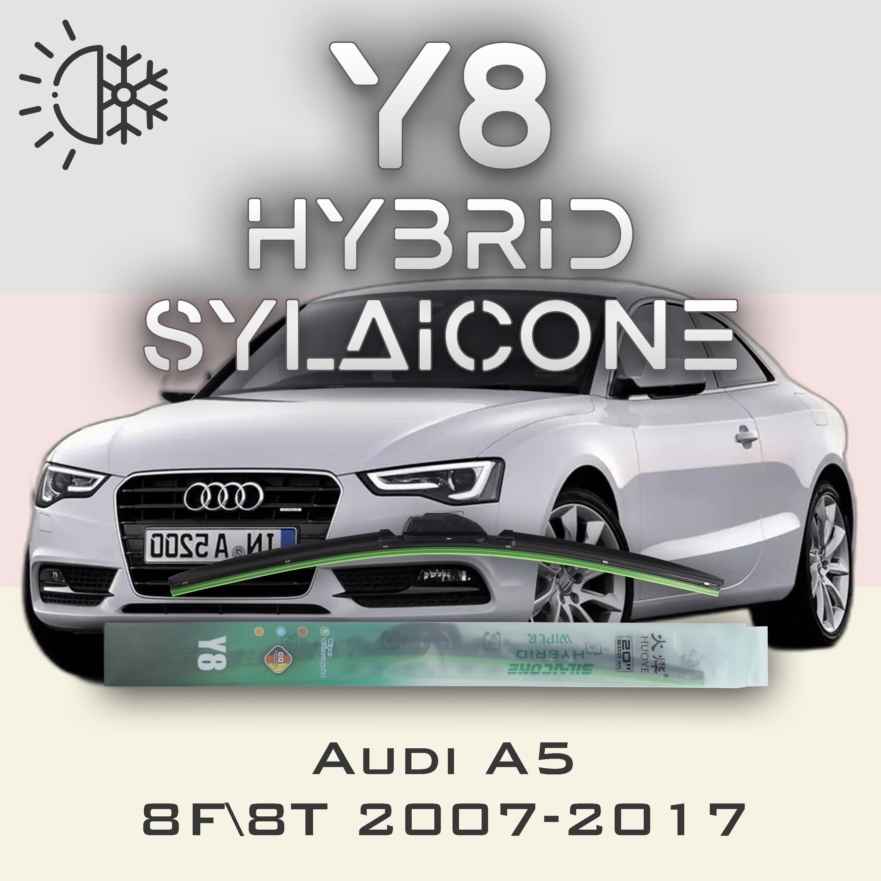 

Комплект щеток стеклоочистителя HUOYE Y8-Audi A5 8F\8T 2007-2017, Y8