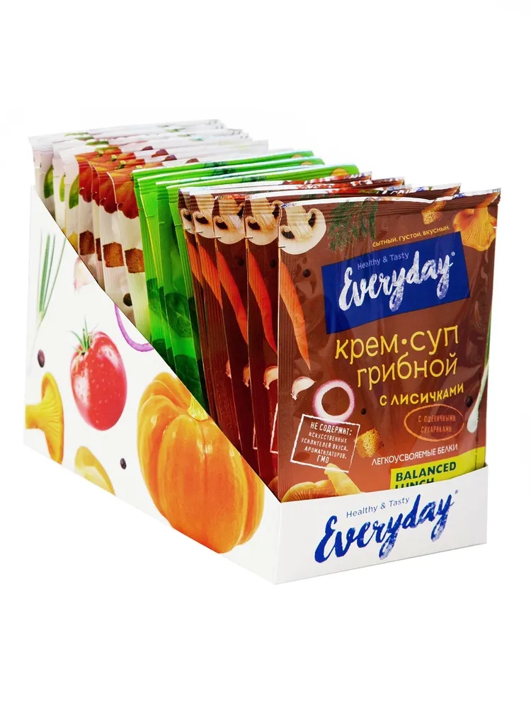 

Крем-суп Everyday Ассорти 25 - 30 гр., 15 шт., 5