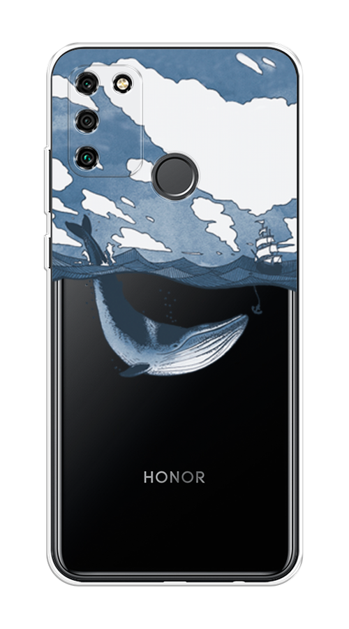 

Чехол на Honor 9A "Большой кит", Синий, 612350-1