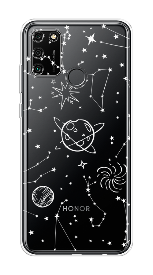 

Чехол на Honor 9A "Планеты в космосе", Белый, 612350-2
