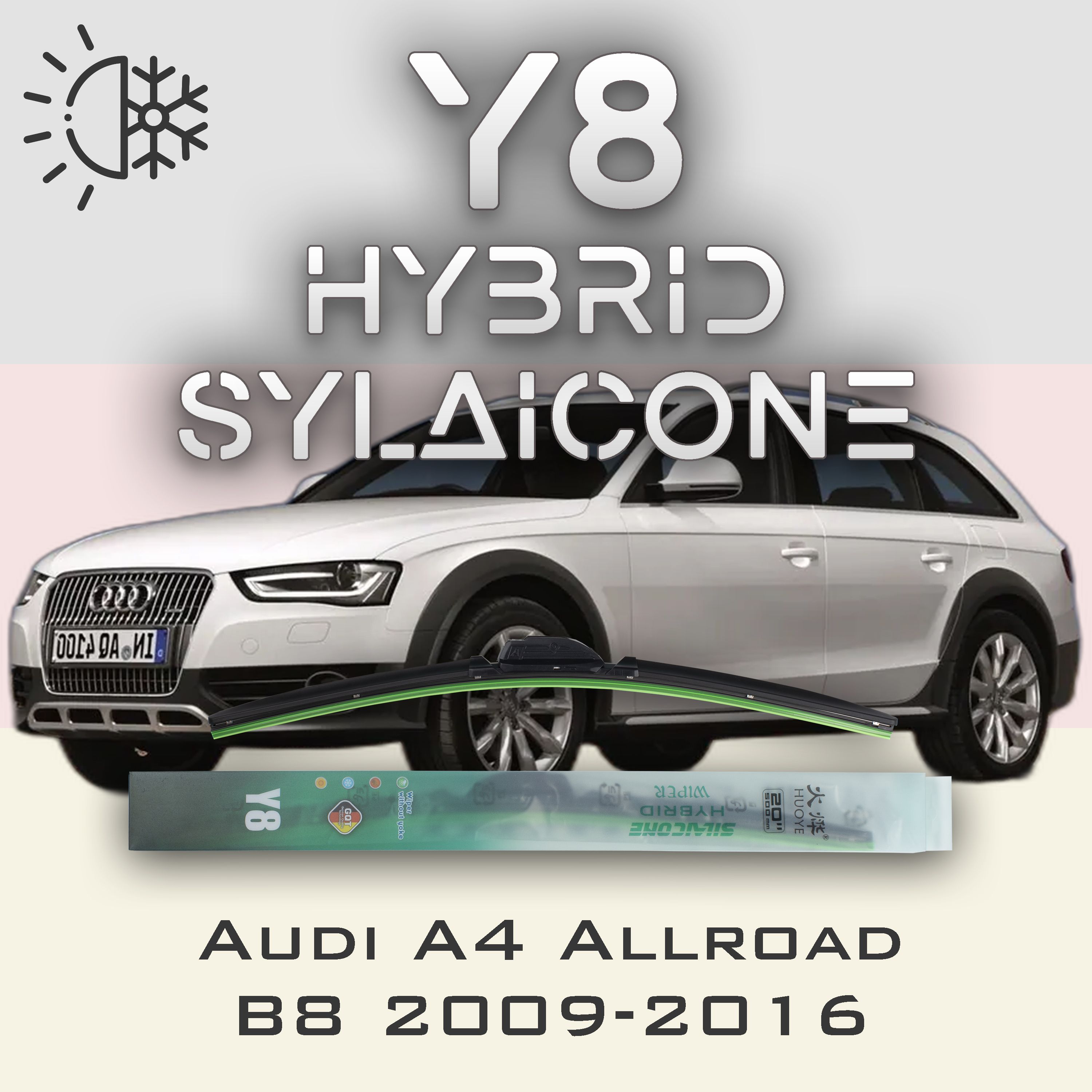 

Комплект щеток стеклоочистителя HUOYE Y8-Audi A4 Allroad B8 2009-2016, Y8
