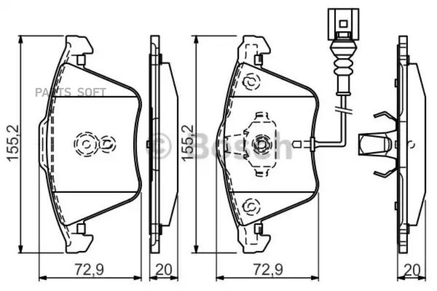 

Тормозные колодки Bosch дисковые 986494550