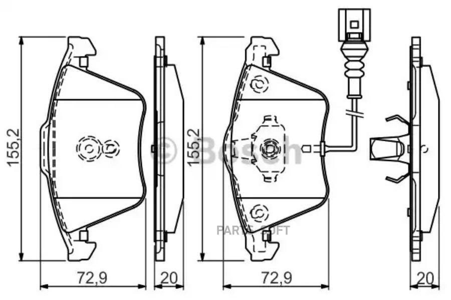 

Тормозные колодки Bosch дисковые 986494550