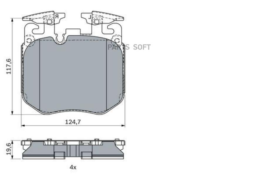 Тормозные колодки Bosch задние дисковые для BMW F10/F11 3.5i/5.0i/3.5D 2010- 986424431