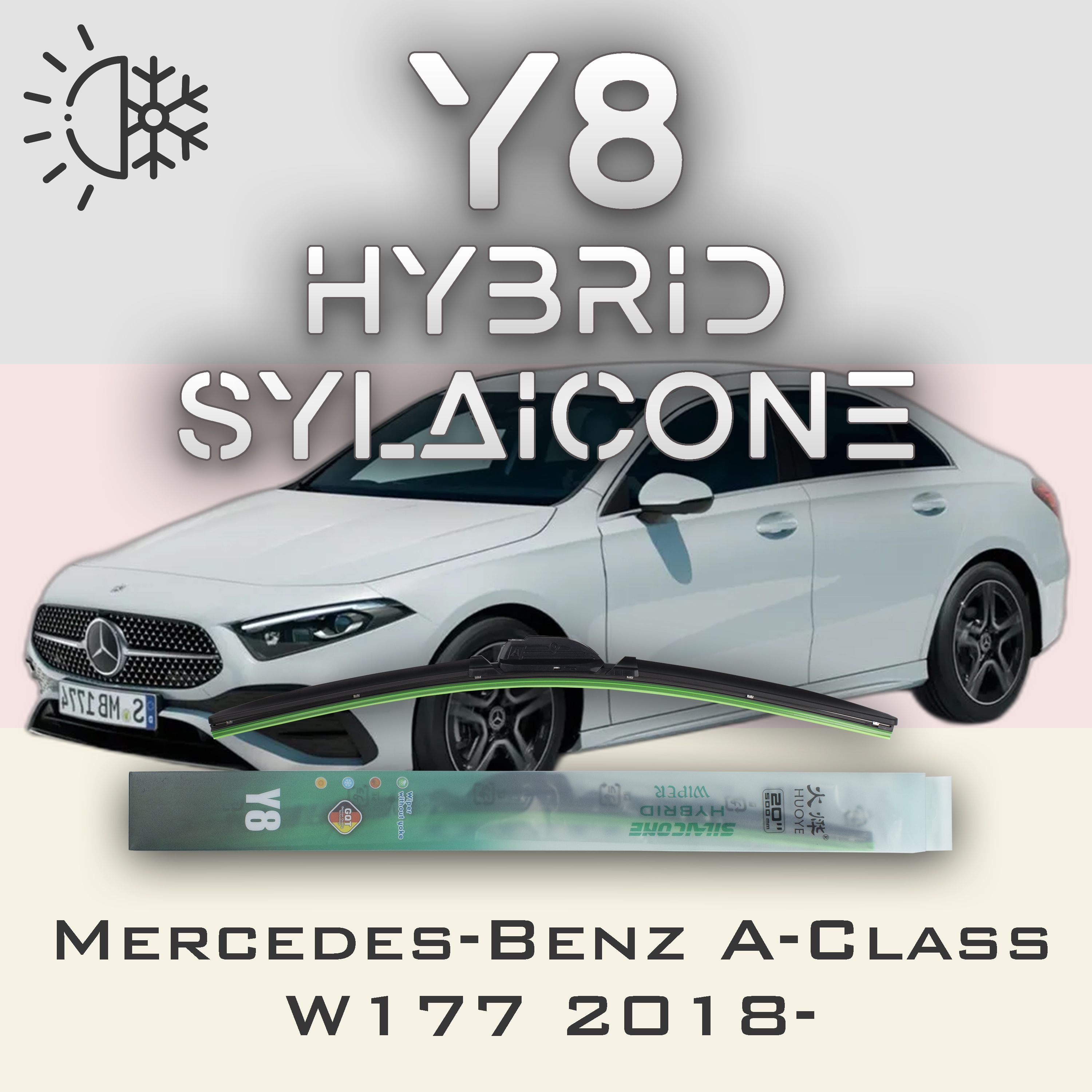 

Комплект щеток стеклоочистителя HUOYE Y8-Mercedes-Benz A-Class W177\V177 2018-, Y8