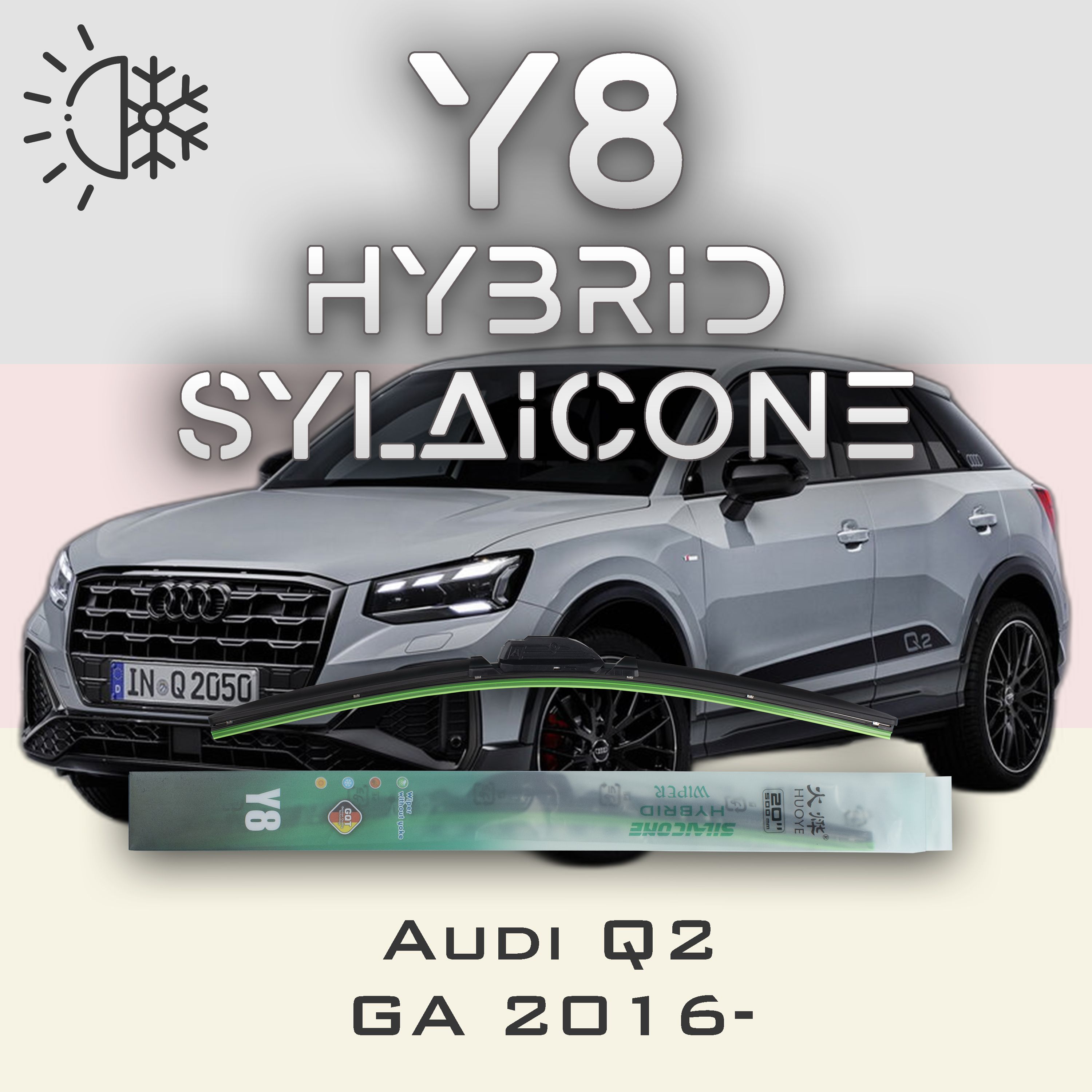 

Комплект щеток стеклоочистителя HUOYE Y8-Audi Q2 GA 2016-, Y8