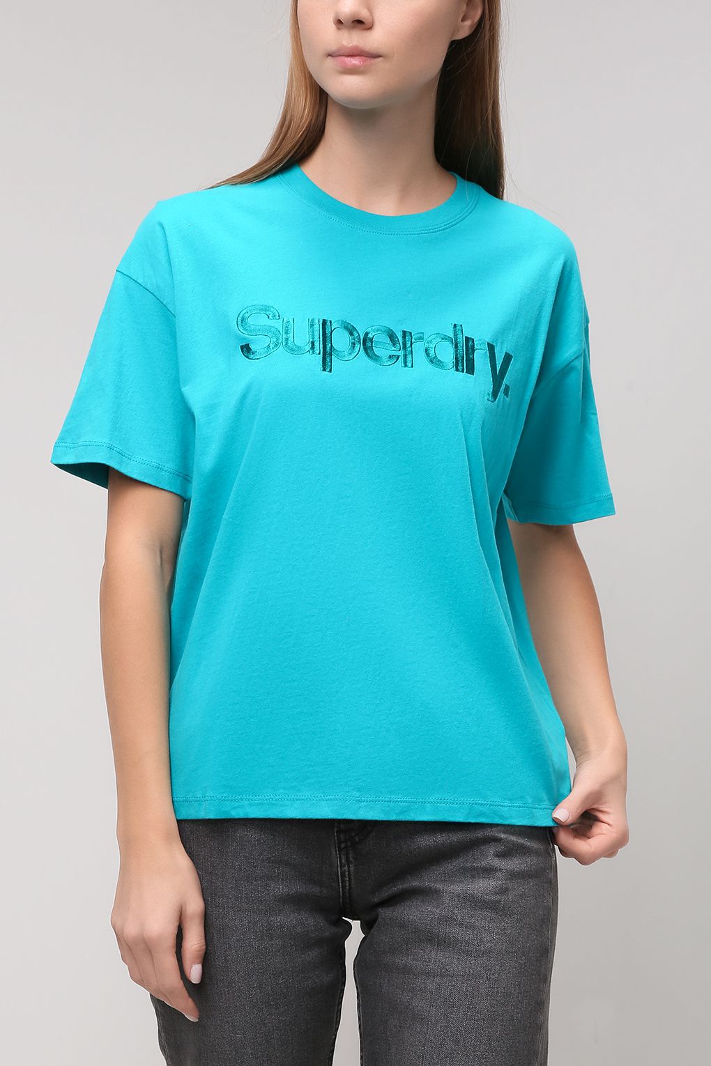 фото Футболка женская superdry w1010679a синяя 12