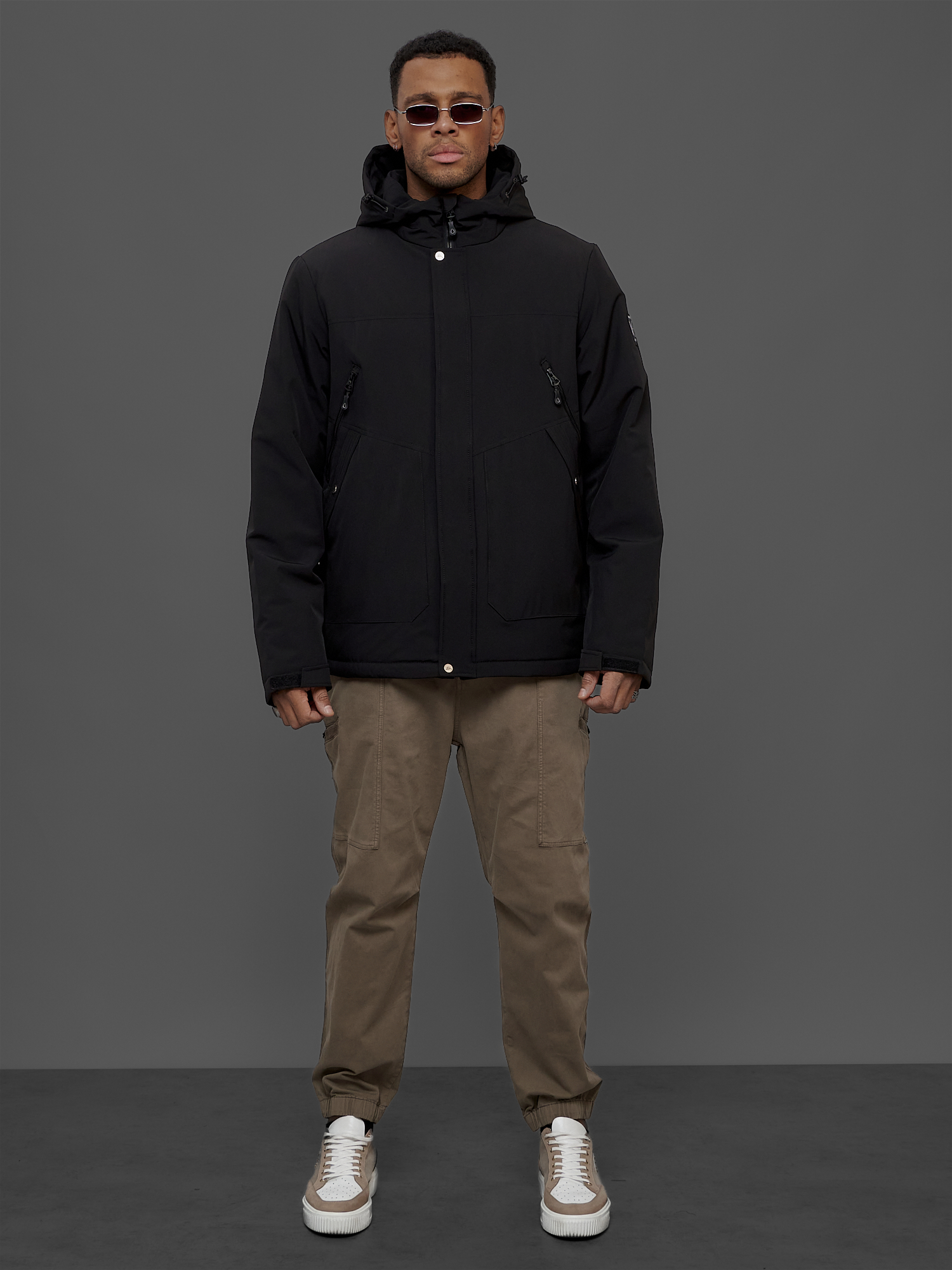 

Куртка мужская NoBrand OI-2332 черная XXL, Черный, OI-2332