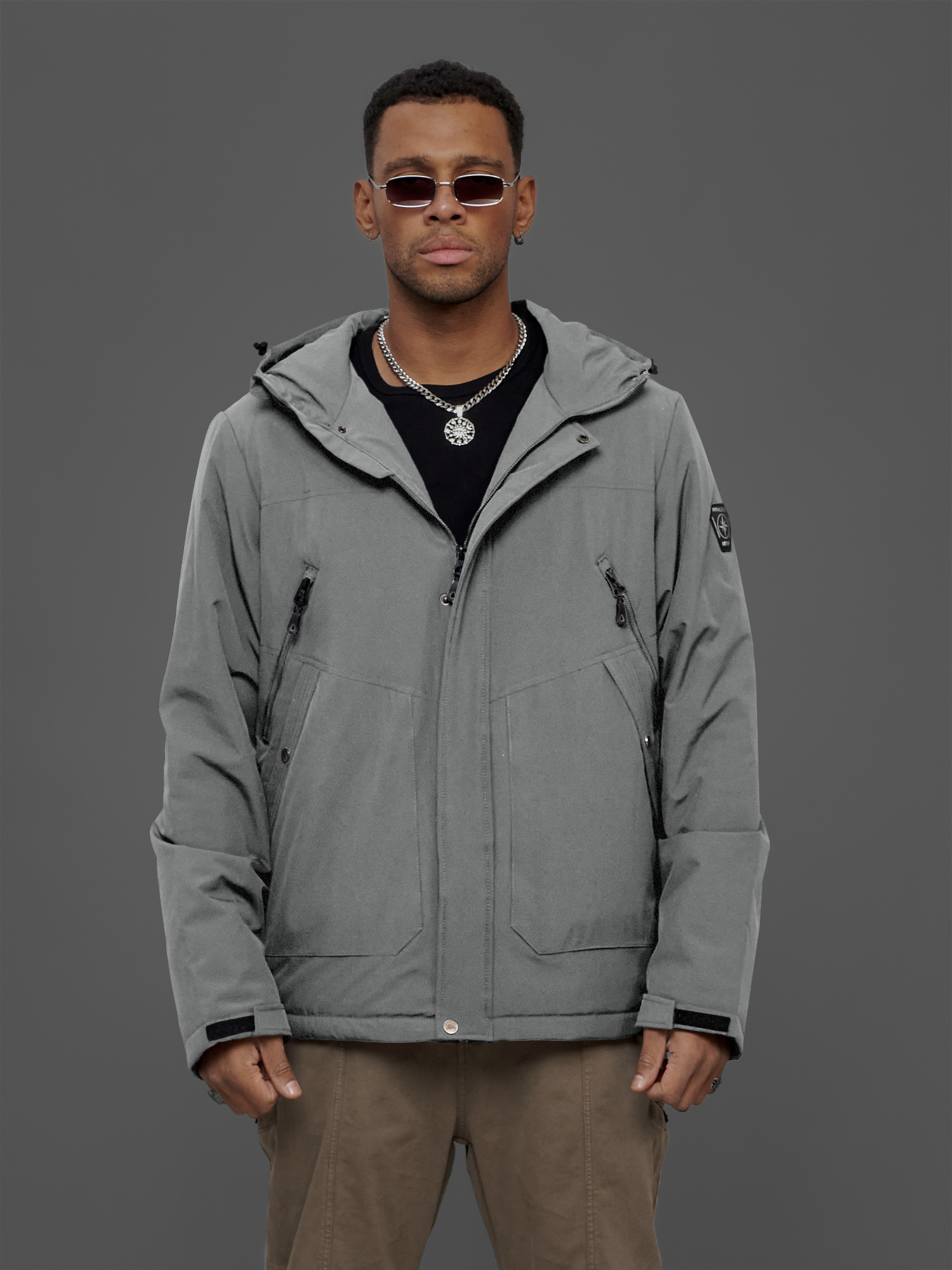 

Куртка мужская NoBrand OI-2332 серая 3XL, Серый, OI-2332