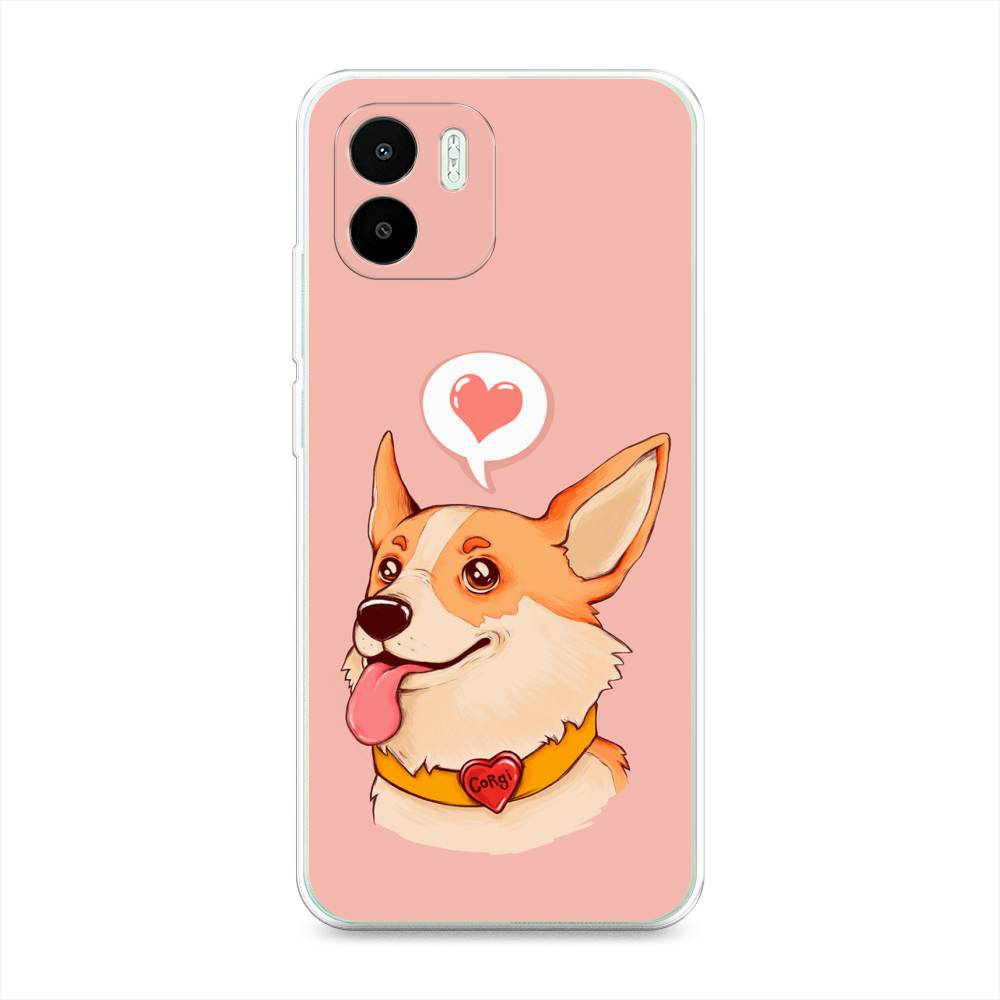 

Чехол на Xiaomi Redmi A1 "Корги язык", Розовый;коричневый, 316350-1
