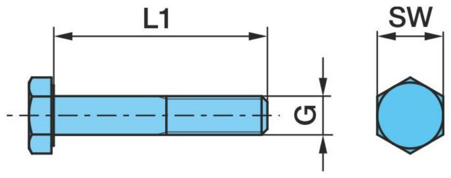 Болт амортизатора M20x2.5x150/22 SW30 8.8 BPW BPW 0250231480