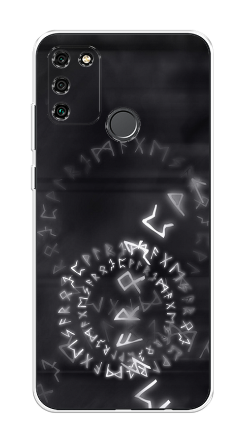 

Чехол на Honor 9A "Руны", Серый;черный, 612350-3