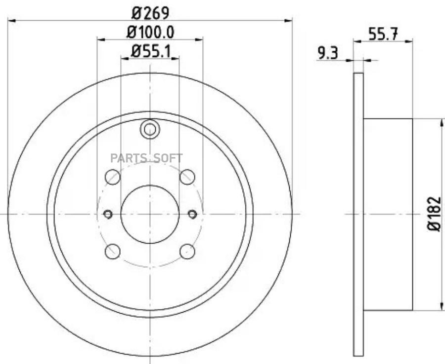 Диск Тормозной Задний Mintex арт. MDC1655