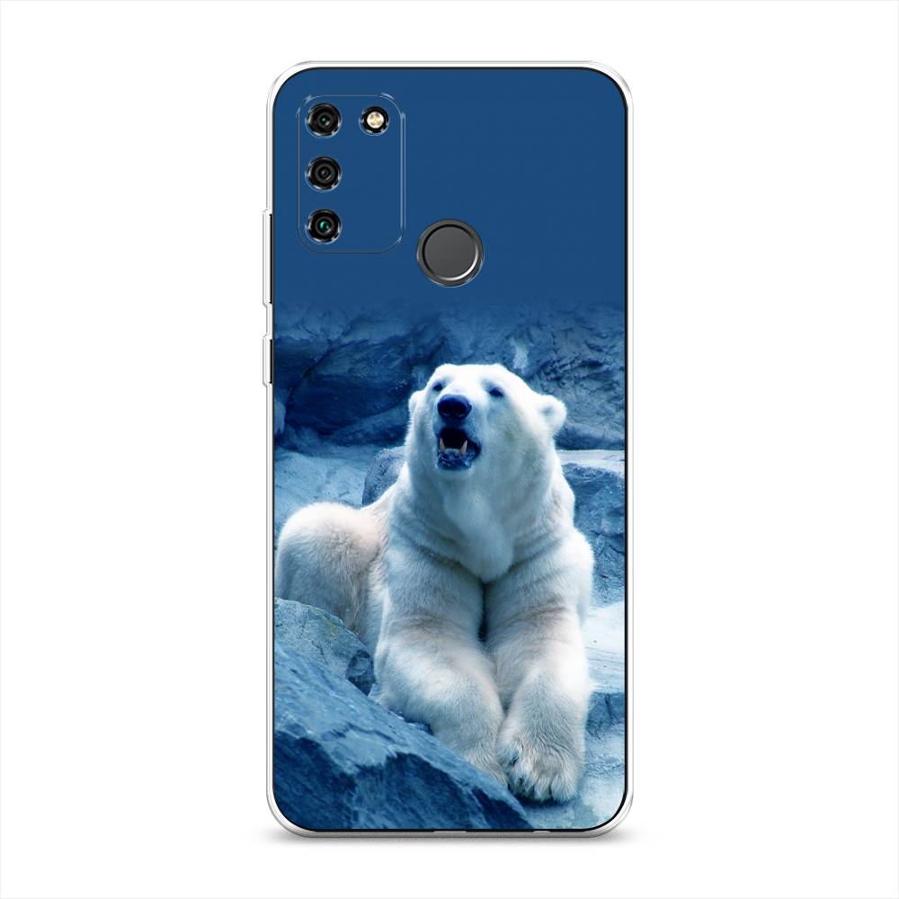 

Чехол для Honor 9A "Белый медведь", Голубой;белый, 612350-1