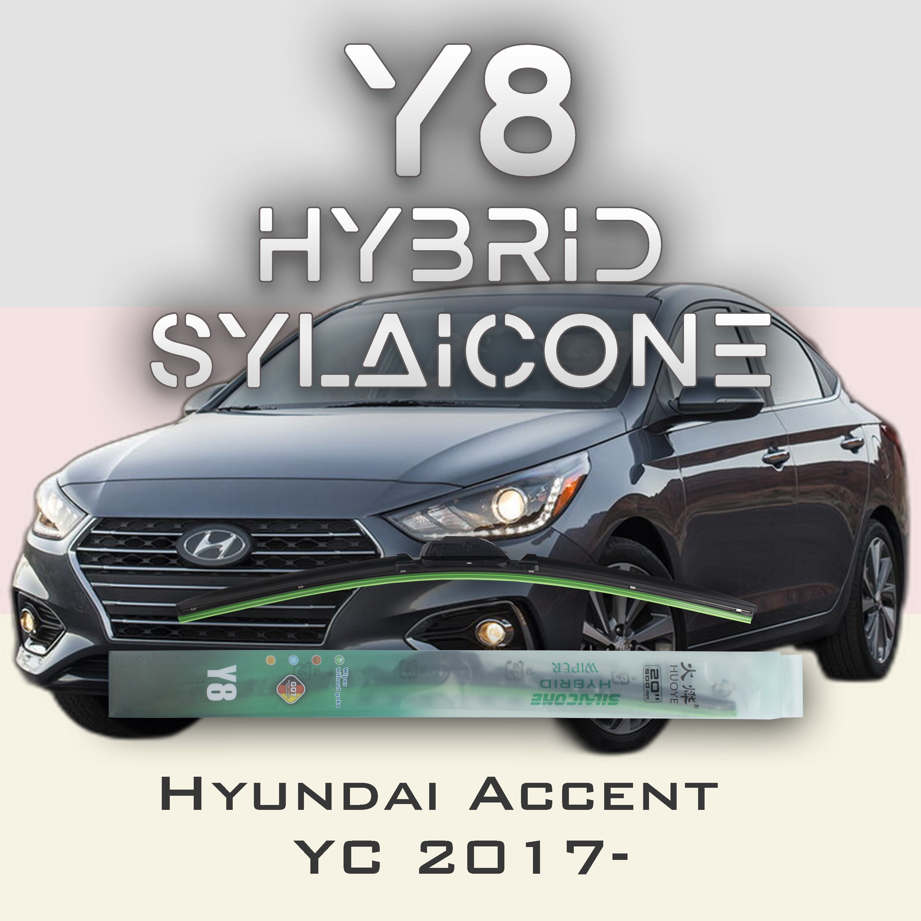 

Комплект щеток стеклоочистителя HUOYE Y8-Honda City 3A2\3A3 1996-2003, Y8