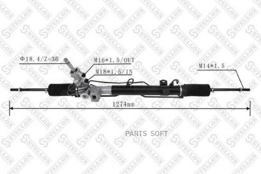 

31-37333-SX_рейка рулевая! с г/у с тягами, 5114163AA Chrysler Voyager IV 00-08