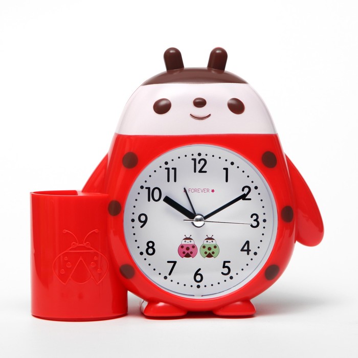 

Будильник "Божья коровка", дискретный ход, 1АА, 15 х 4.8 х 13.4 см