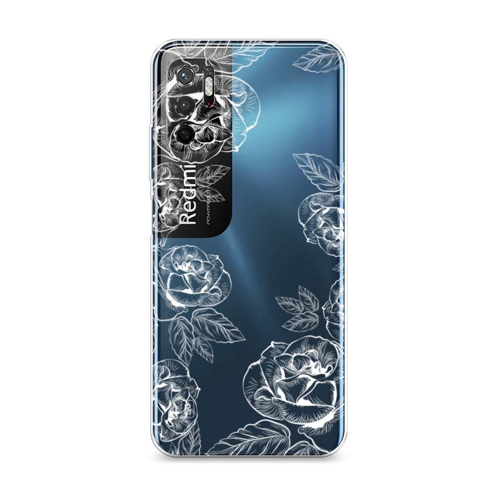 

Чехол на Xiaomi Redmi Note 11SE "Розы графика", Черный;серый, 315950-2