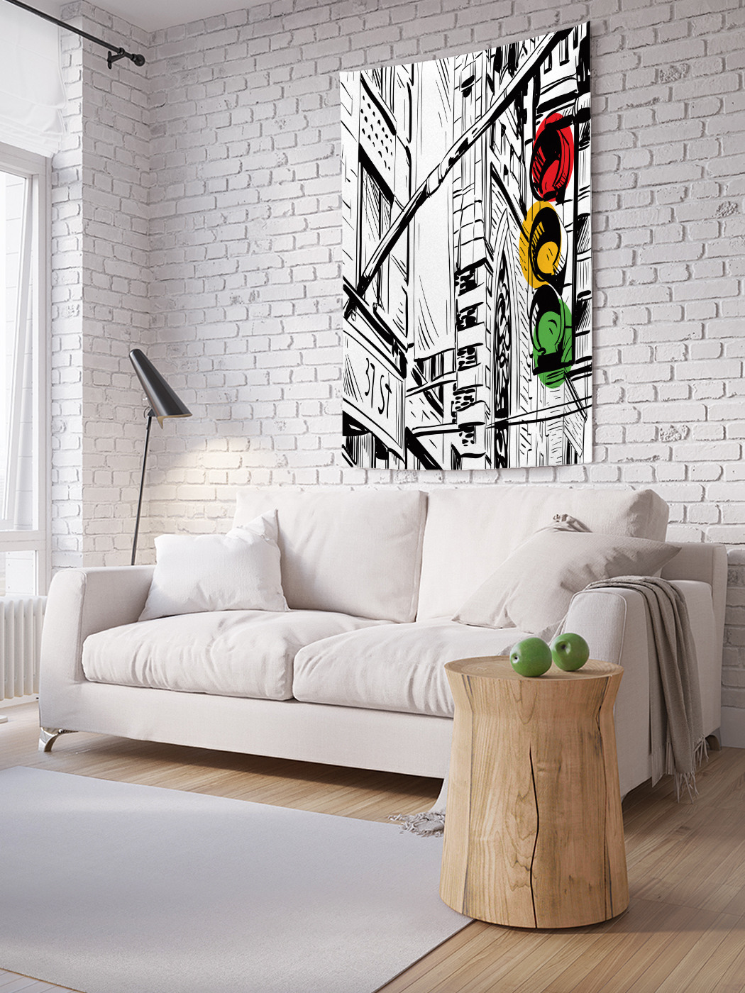 

Вертикальное фотопанно на стену JoyArty Краски светофора 100x150 см, Краски светофора