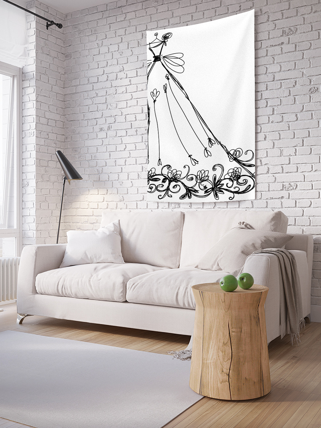 фото Вертикальное фотопанно на стену joyarty "желаемое платье", 100x150 см
