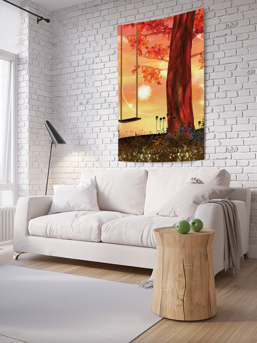 фото Вертикальное фотопанно на стену joyarty "сказочные качели", 100x150 см