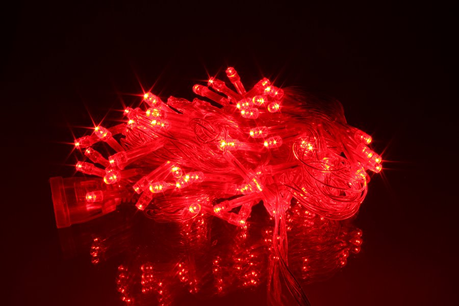 Световая гирлянда новогодняя Disco Бюджет 10 м красный