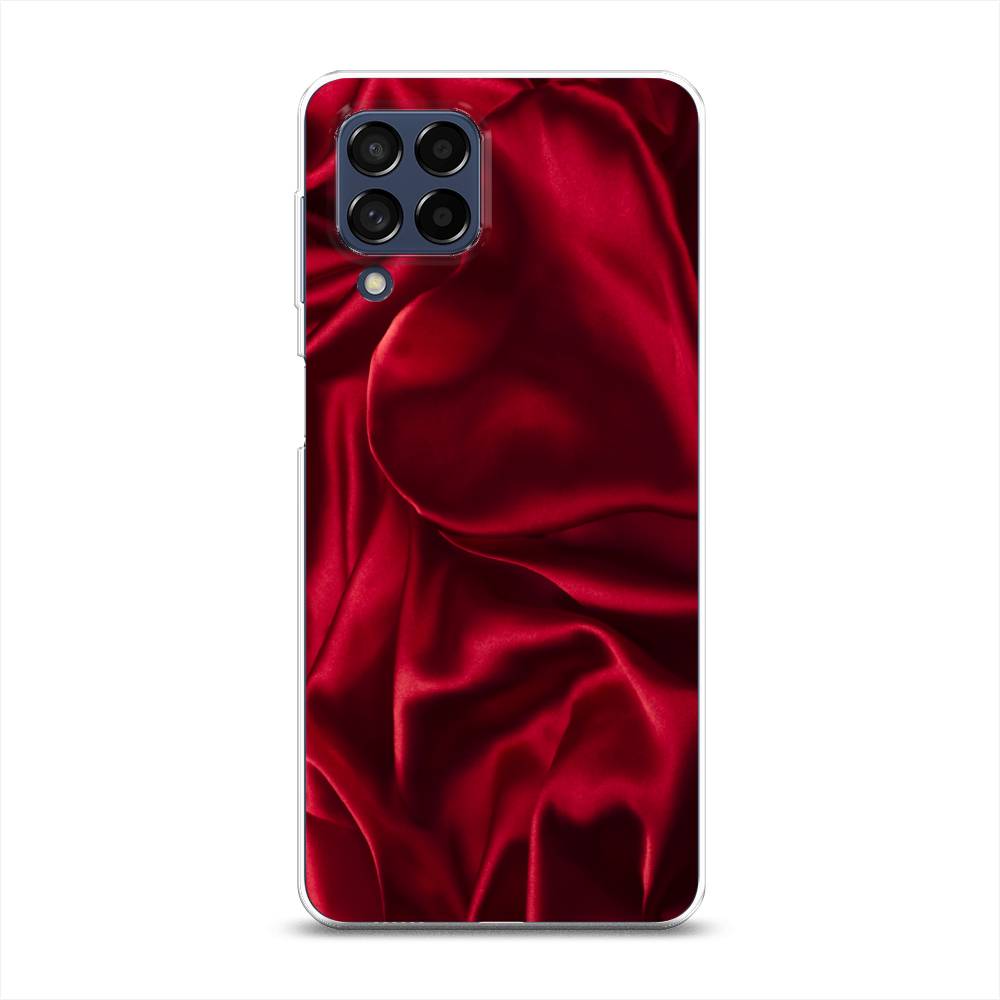фото Силиконовый чехол "текстура красный шелк" на samsung galaxy m53 awog
