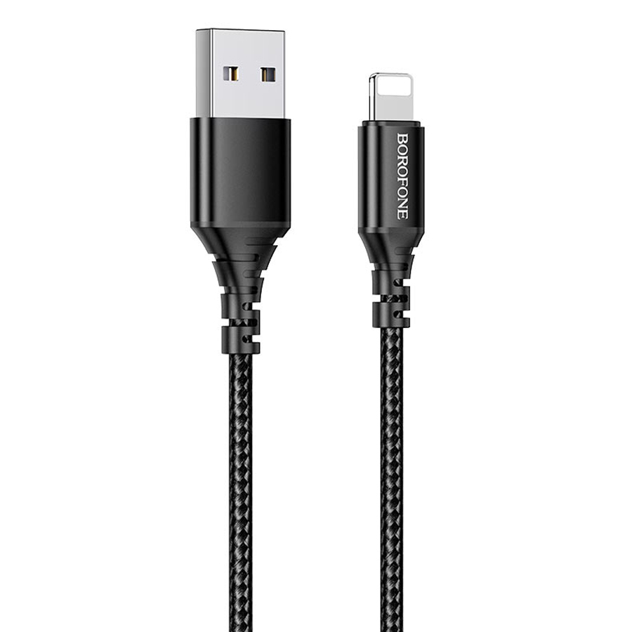 

Кабель BOROFONE BX54 Ultra bright USB - Lightning, 2.4А, 1 м, черны, BX54 Ultra bright