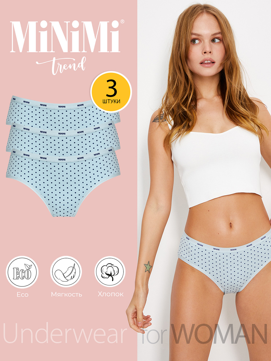 

Комплект трусов женских Minimi MT_Pois_221 Slip (спайка 3 шт.) голубых L, Голубой, MT_Pois_221 Slip (спайка 3 шт.)